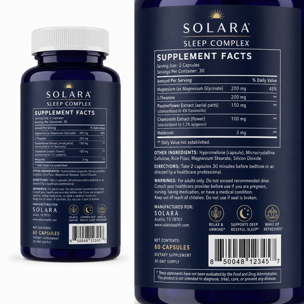 SLEEP COMPLEX — Label detail